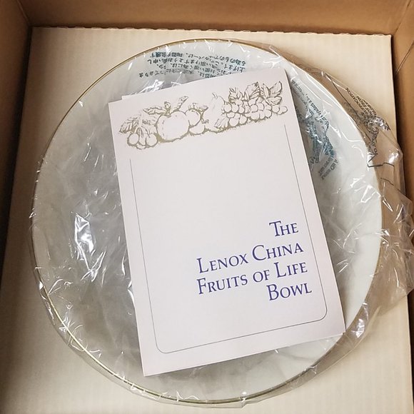 Lenox Fruits of Life 24K Gold Rim Brand New 9" Round Vegetable Bowl - Picture 5 of 13